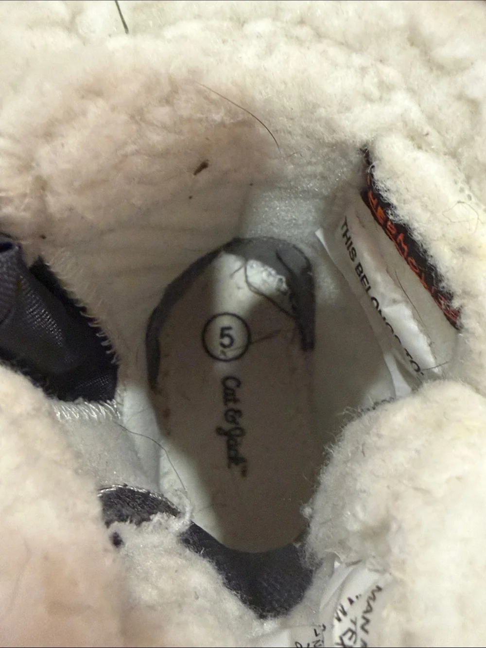 Cat & Jack Gray and Pink Kids Snow Boots